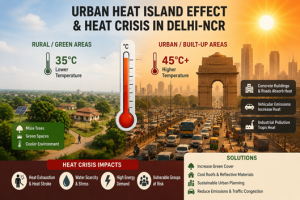 Urban Heat Island Effect and Heat Crisis in Delhi-NCR
