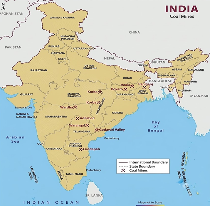 What is the Coal Distributed in India?