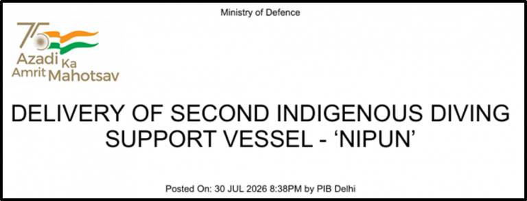 Nipun: India’s Second Indigenous Diving Support Vessel