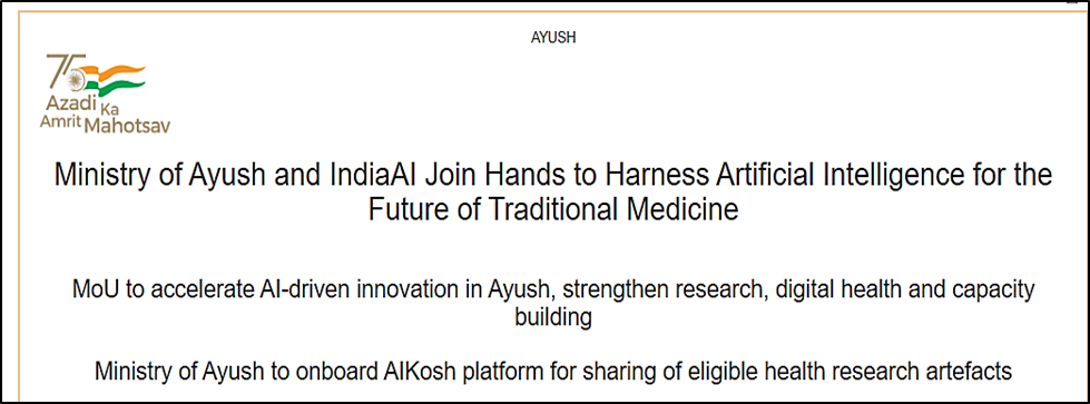 Ministry of Ayush–IndiaAI Collaboration