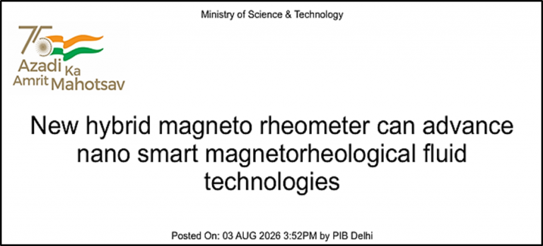 IIT Patna Develops Hybrid Magneto-Rheometer for Smart MR Fluids