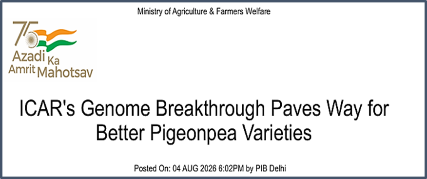 ICAR Develops India's First Telomere-to-Telomere Reference Genome of Pigeonpea