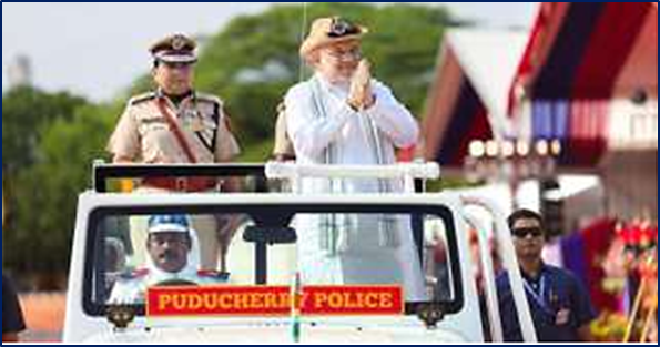 President's Colour Conferred on Puducherry Police