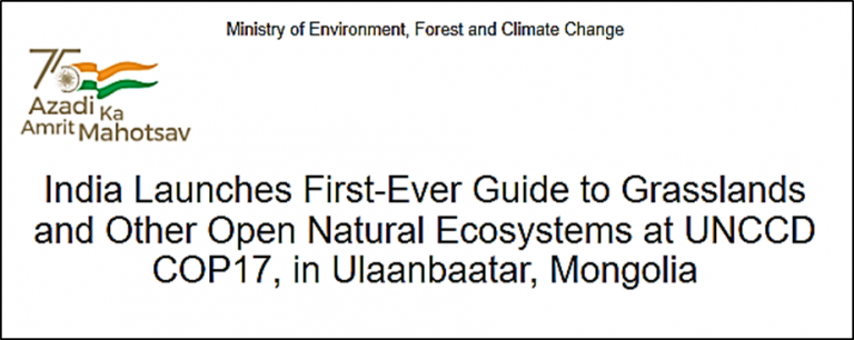 India Launches First-Ever Guide to Grasslands and Other Open Natural Ecosystems (ONEs)