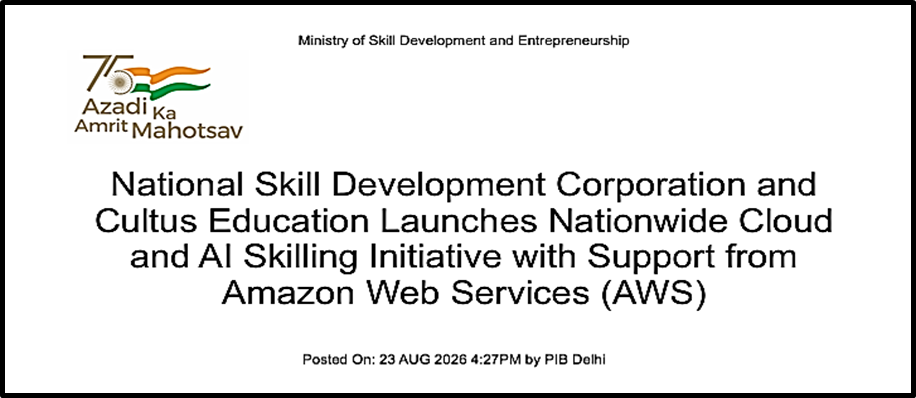 NSDC and Cultus Education Launch Nationwide Cloud and AI Skilling Initiative with AWS