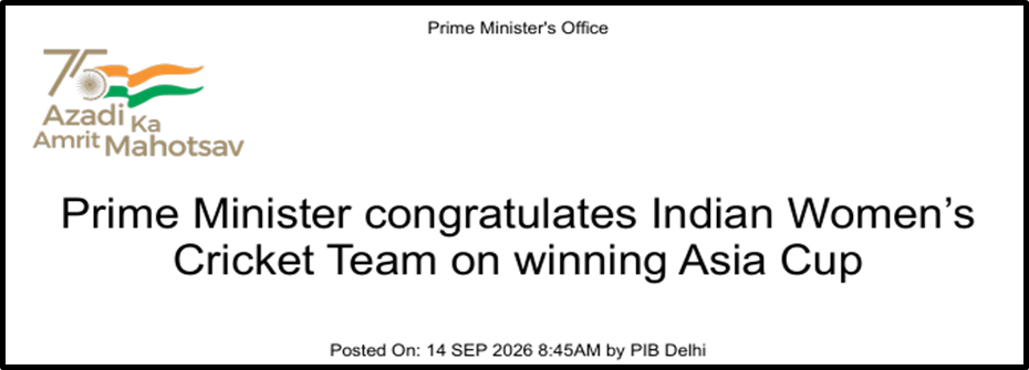 Indian Women’s Team Triumphs in Asia Cup