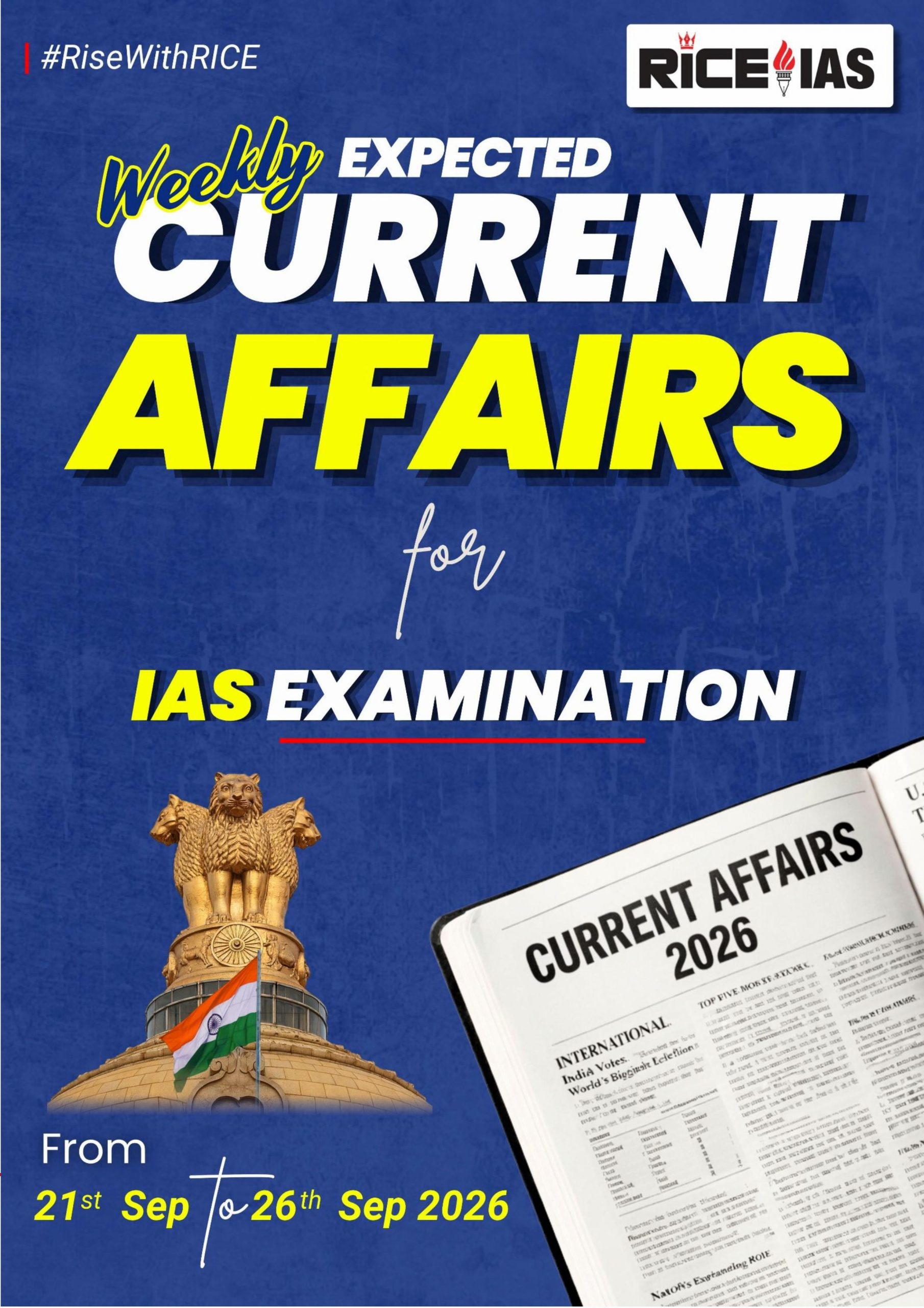 Weekly Expected Current Affairs – Prelims Bytes (14–19 Sep 2026)