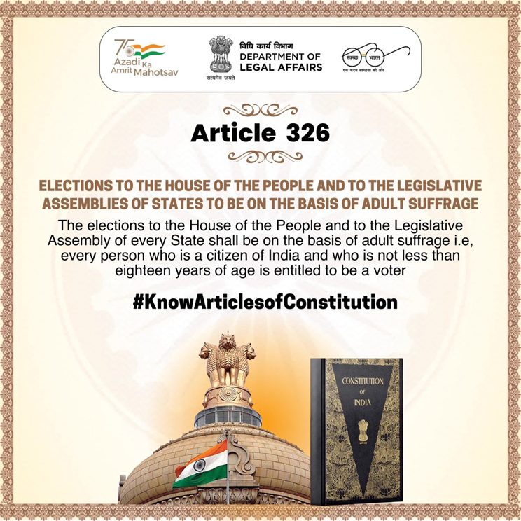 What is Article 326 of Indian Constitution