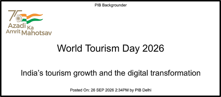 WORLD TOURISM DAY 2026