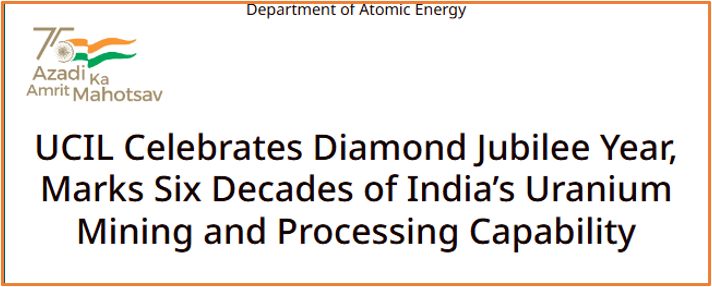 Six Decades of India’s Uranium Mining Capability