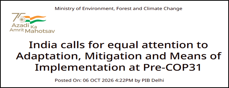India’s Stand at the Pre-COP31