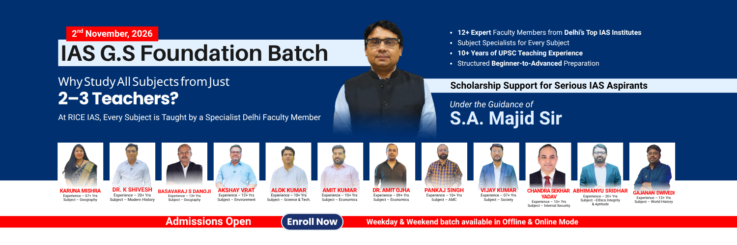 IAS G.S Foundation Batch – 5th October 2026, Admissions Open